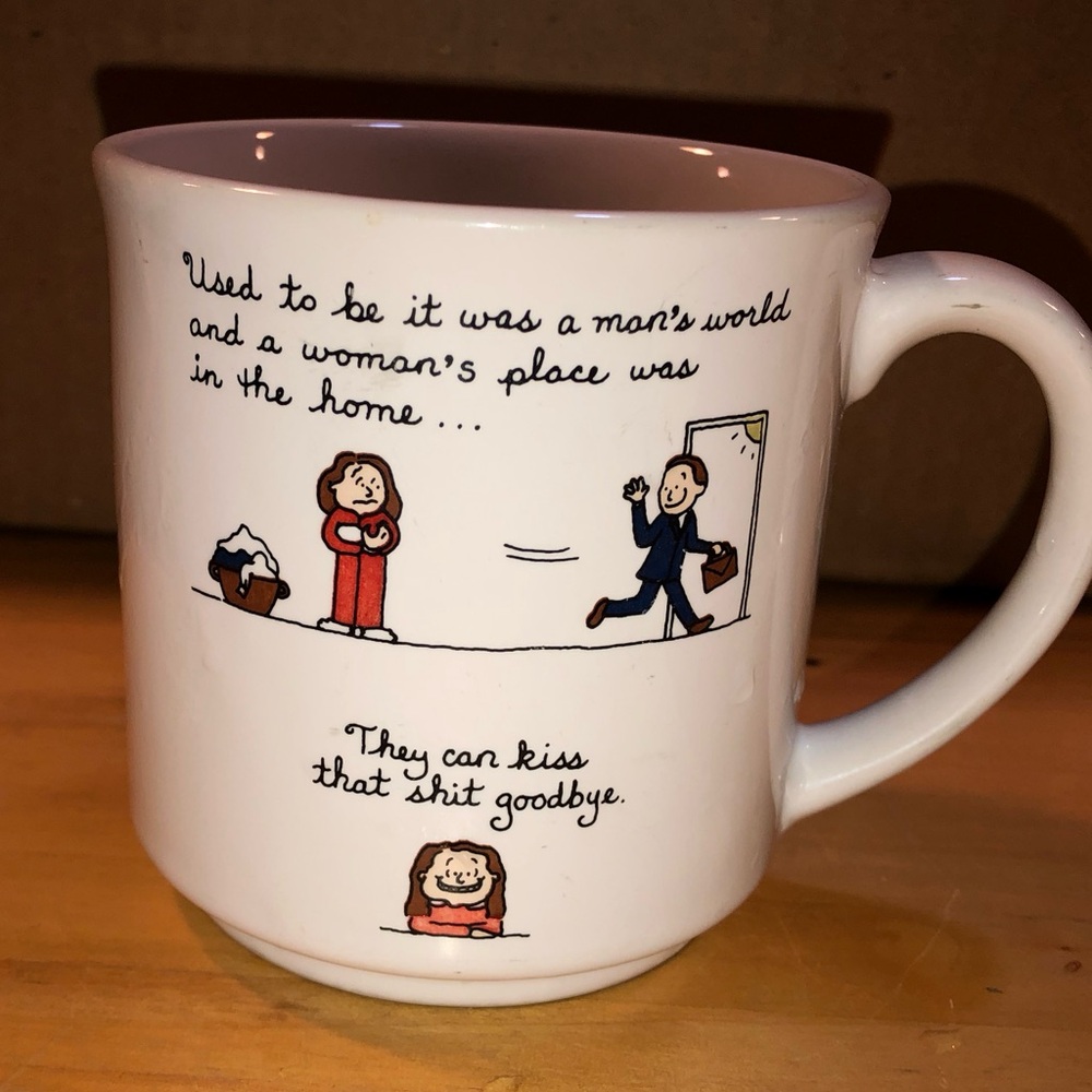 3/$20 Whimsical White Cartoon Mug